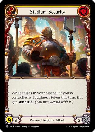 Stadium Security (Yellow) (Rainbow Foil) [PEN295] (Compendium of Rathe)  Rainbow Foil