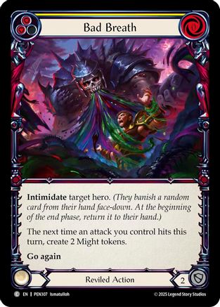 Bad Breath (Yellow) (Rainbow Foil) [PEN307] (Compendium of Rathe)  Rainbow Foil