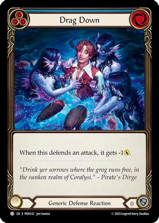 Drag Down (Blue) (Regular) [PEN333] (Compendium of Rathe)