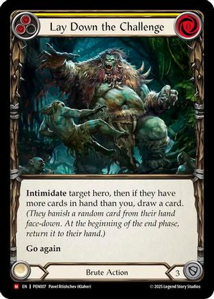 Lay Down The Challenge (Yellow) [PEN007] (Compendium of Rathe)  Rainbow Foil
