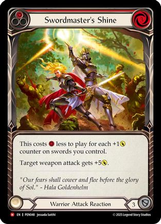 Swordmasters Shine (Red) [PEN048] (Compendium of Rathe)  Rainbow Foil