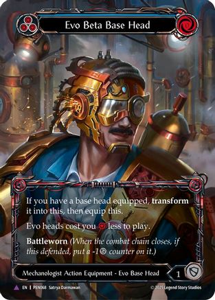 Evo Beta Base Head (Blue) (Marvel) [PEN068] (Compendium of Rathe)  Cold Foil