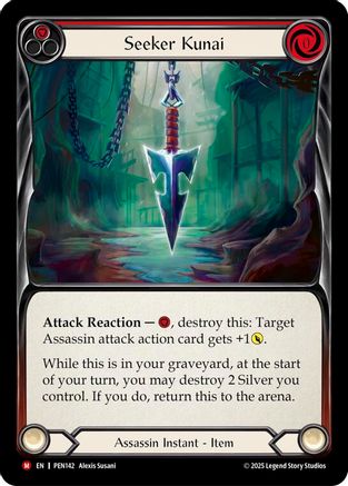 Seeker Kunai (Red) [PEN142] (Compendium of Rathe)  Rainbow Foil
