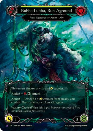 Bubba Lubba Run Aground (Yellow) (Marvel) [PEN157] (Compendium of Rathe)  Cold Foil