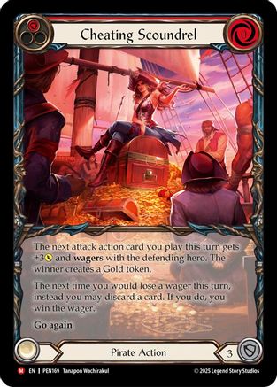 Cheating Scoundrel (Red) (Extended Art) [PEN169] (Compendium of Rathe)  Rainbow Foil