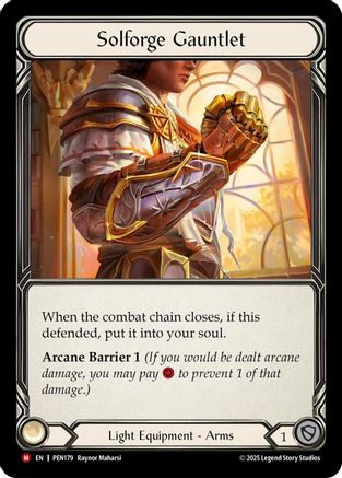 Solforge Gauntlet [PEN179] (Compendium of Rathe)  Cold Foil