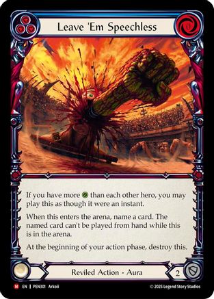 Leave Em Speechless (Blue) [PEN301] (Compendium of Rathe)  Rainbow Foil