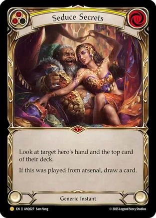 Seduce Secrets (Yellow) (Gold) [ANQ027] (Compendium of Rathe - Antiquity Pack)  Rainbow Foil