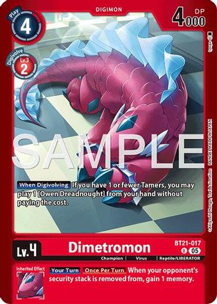 Dimetromon [BT21-017] - BT21-017 [Limited Card Pack -Another Knight-]