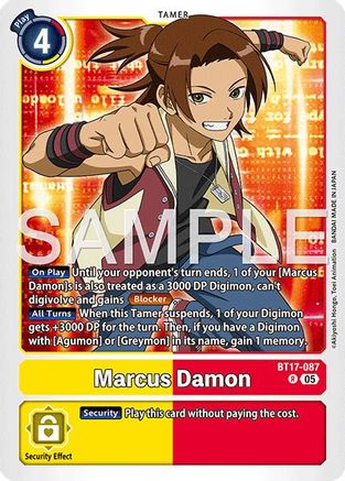 Marcus Damon [BT17-087] (Reprint) [Advanced Booster Digimon Generation]