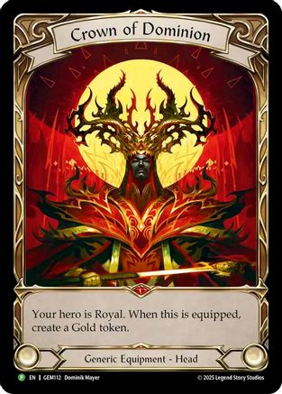 Crown of Dominion (Golden) [GEM112] (GEM Pack 4)  Rainbow Foil