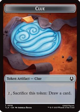 Clue (0018) // Food (0021) Double-Sided Tokens [Avatar: The Last Airbender Tokens]