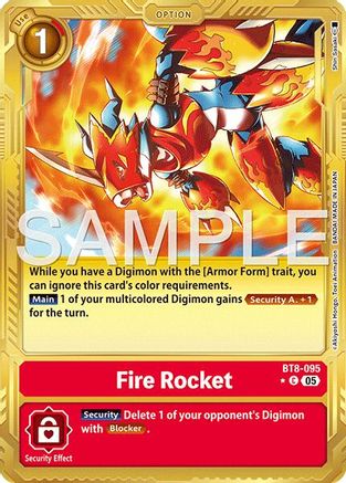 Fire Rocket [BT8-095] (Gold Border) [Advanced Booster Digimon Generation]