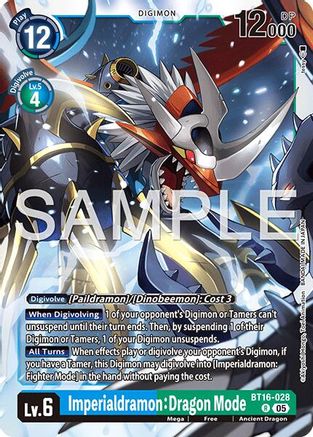 Imperialdramon: Dragon Mode [BT16-028] (Reprint) [Advanced Booster Digimon Generation]