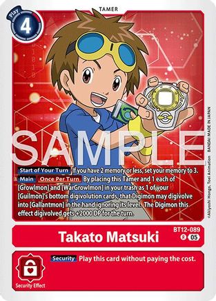 Takato Matsuki [BT12-089] (Reprint) [Advanced Booster Digimon Generation]
