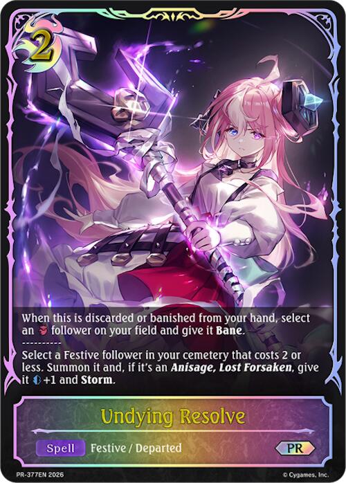Undying Resolve (PR-377EN) [Promotional Cards]