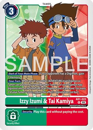 Izzy Izumi & Tai Kamiya [AD1-022] [Advanced Booster Digimon Generation]