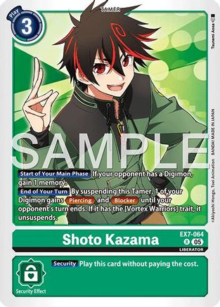 Shoto Kazama [EX7-064] (Reprint) [Advanced Booster Digimon Generation]