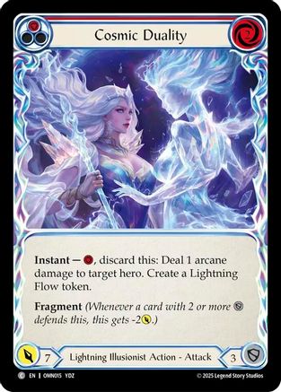 Cosmic Duality (Red) (OMN015) - Omens of the Third Age Rainbow Foil