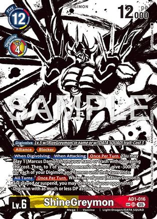 ShineGreymon [AD1-016] (SP) [Advanced Booster Digimon Generation]