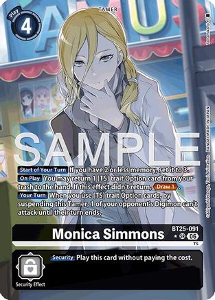 Monica Simmons [BT25-091] (Alternate Art) [Dual Revolution]