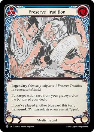 Preserve Tradition // Inner Chi (ZEN025) - Blitz Deck: Part the Mistveil - Zen