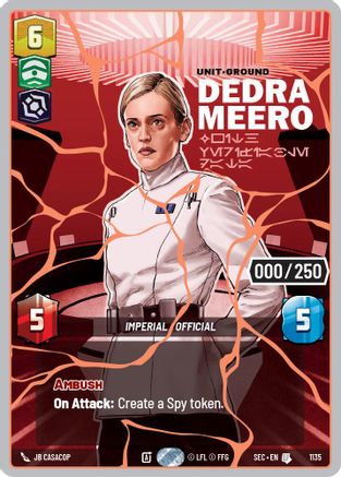 Dedra Meero - With Verifiable Data (Serialized) (Rose Gold) (1135) - Secrets of Power Foil