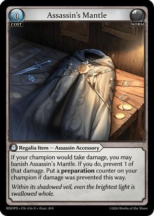 Assassin's Mantle (016) - Radiant Origins Pantheon