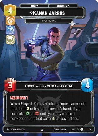 Kanan Jarrus - Spectre One (Foil) (30) - A Lawless Time  Weekly Play Promos Foil