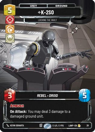 K-2S0 - Locking the Vault (Foil) (28) - A Lawless Time  Weekly Play Promos Foil