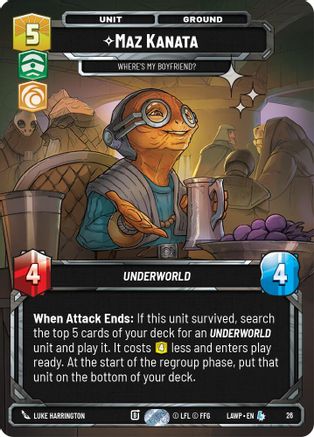 Maz Kanata - Where's My Boyfriend? (Foil) (26) - A Lawless Time  Weekly Play Promos Foil
