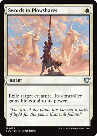 Swords to Plowshares (SOC-179) - Commander: Secrets of Strixhaven