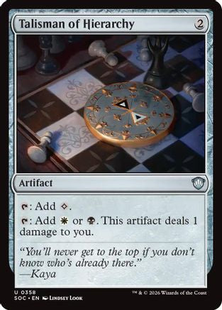 Talisman of Hierarchy (SOC-358) - Commander: Secrets of Strixhaven
