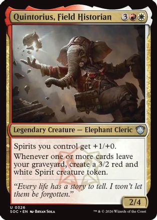 Quintorius, Field Historian (SOC-326) - Commander: Secrets of Strixhaven