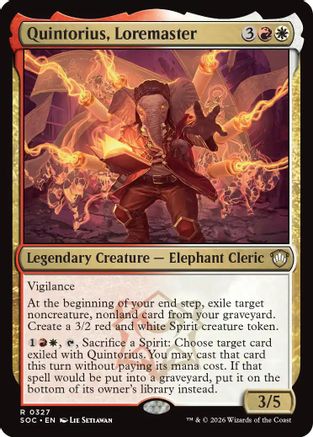 Quintorius, Loremaster (SOC-327) - Commander: Secrets of Strixhaven