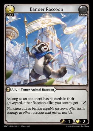 Banner Raccoon (Curio Foil) (053) - Radiant Origins Foil