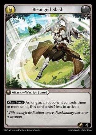 Besieged Slash (Curio Foil) (058) - Radiant Origins Foil