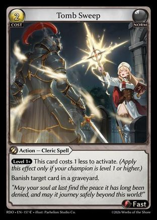 Tomb Sweep (Curio Foil) (157) - Radiant Origins Foil