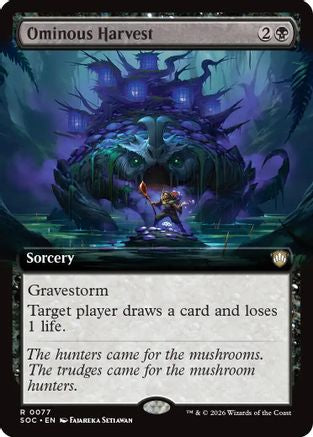 Ominous Harvest (Extended Art) (SOC-077) - Commander: Secrets of Strixhaven