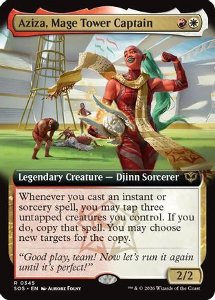 Aziza, Mage Tower Captain (Extended Art) (SOS-345) - Secrets of Strixhaven