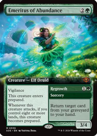 Emeritus of Abundance (Extended Art) (SOS-339) - Secrets of Strixhaven Foil