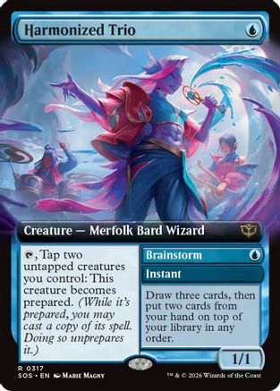 Harmonized Trio (Extended Art) (SOS-317) - Secrets of Strixhaven