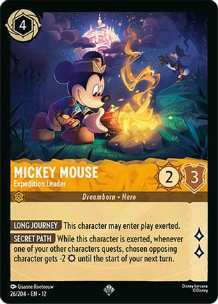 Mickey Mouse - Expedition Leader (26/204) - Wilds Unknown Cold Foil