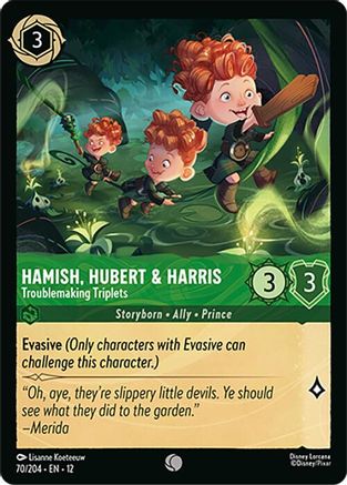 Hamish, Hubert & Harris - Troublemaking Triplets (70/204) - Wilds Unknown Cold Foil
