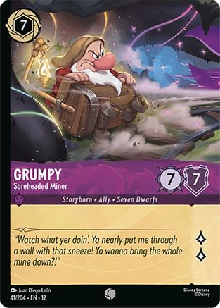 Grumpy - Soreheaded Miner (Foil) (41/204) - Wilds Unknown Cold Foil