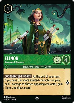 Elinor - Renowned Diplomat (86/204) - Wilds Unknown Cold Foil