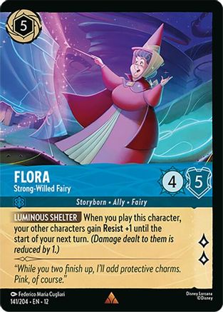 Flora - Strong-Willed Fairy (Foil) (141/204) - Wilds Unknown Cold Foil