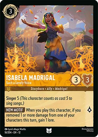 Isabela Madrigal - Such a Lovely Voice (16/204) - Wilds Unknown Cold Foil