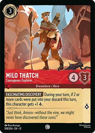 Milo Thatch - Courageous Explorer (108/204) - Wilds Unknown