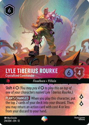 Lyle Tiberius Rourke - Crystallized Commander (Epic) (214/204) - Wilds Unknown Holofoil